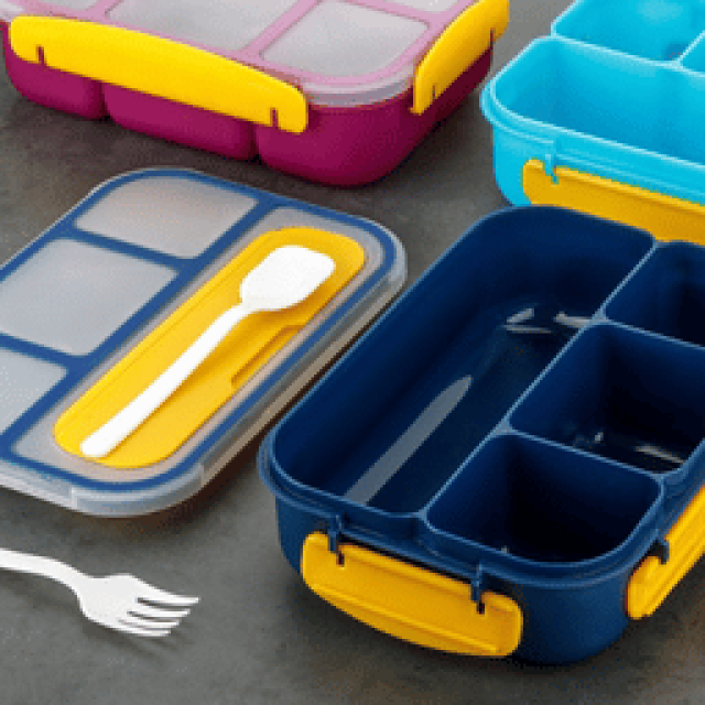 PLASTIC LUNCH BOX - FUSION (with 4 Compartment)