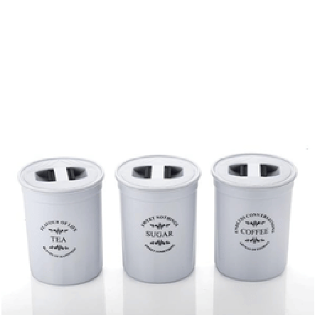 TEA, COFFEE, SUGAR CONTAINER (GREY)